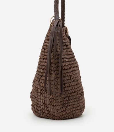 Bolsillo de Praia con Alça Trenzada y Franjas de PU 2