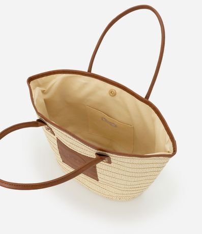 Bolsillo de Praia en Palha con Alça y Detalles en PU 5