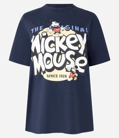 Remera Alargada en Algodón con Estampa Mickey Mouse 4