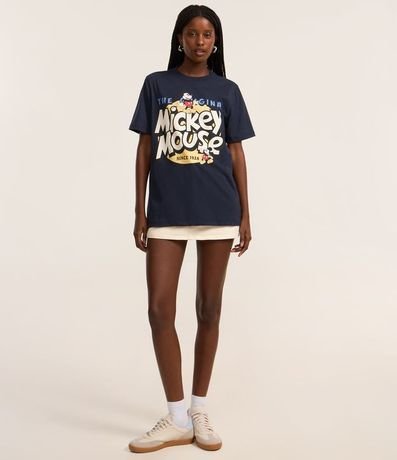 Remera Alargada en Algodón con Estampa Mickey Mouse 2