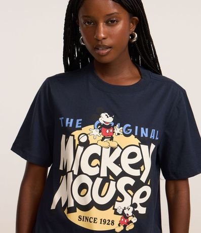 Remera Alargada en Algodón con Estampa Mickey Mouse 3