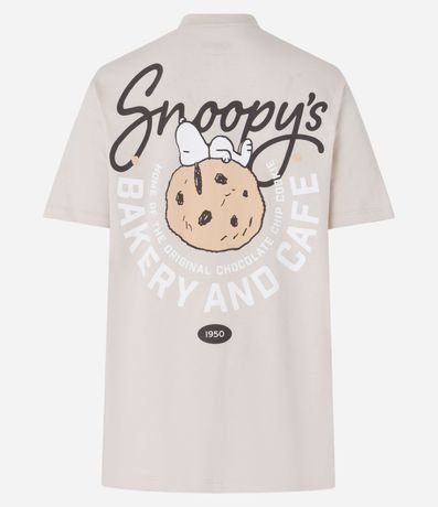 Remera Alargada en Algodón con Estampa Snoopy Bakery 6