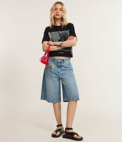 Remera Regular en Algodón con Estampa Justin Bieber 2