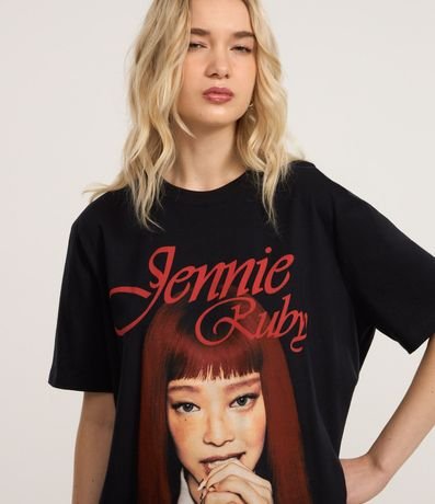 Remera en Algodón con Estampa y Lettering Jennie Ruby 3