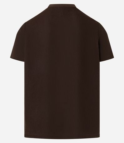 Remera en Algodón Acanalada con Cuello Redondo 6