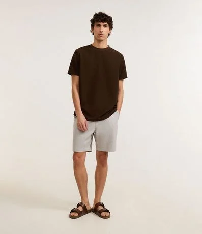 Remera en Algodón Acanalada con Cuello Redondo 2