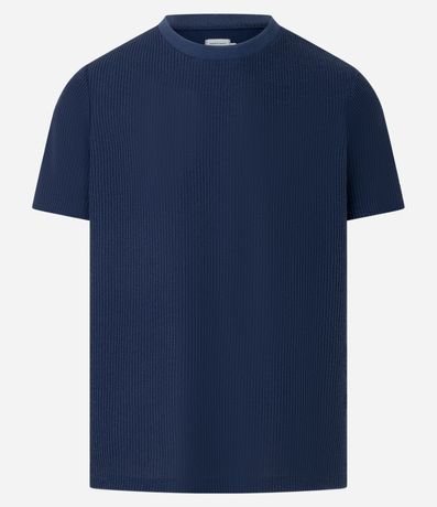 Remera en Algodón Acanalada con Cuello Redondo 5
