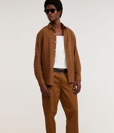 Pantalón Recto en Sarga Peletizada 5