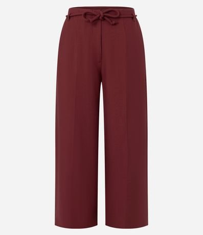 Pantalón Pantacourt con Corte Sastre y Lazo 7