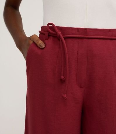 Pantalón Pantacourt con Corte Sastre y Lazo 4