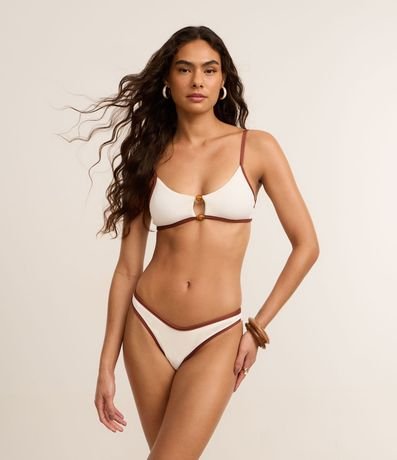 Bikini Bombacha Pernera Alta en Microfibra con Bies Contrastante 2
