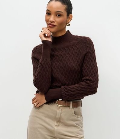 Suéter en Punto con Textura Zig Zag