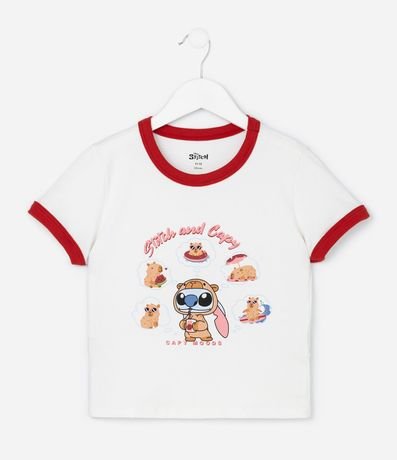 Remera Infantil con Estampa Stitch and Capy - Talle 5 a 14 años 2