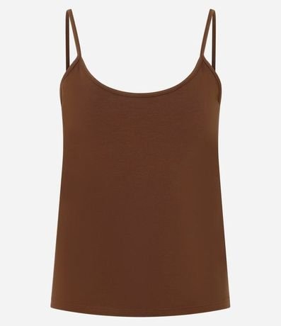 Blusa Básica de Bretel Fino en Algodón Peruano