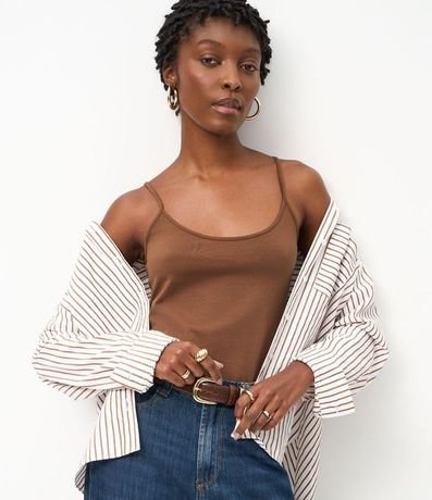 Blusa Básica de Bretel Fino en Algodón Peruano 2