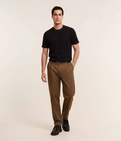 Remera Regular en Algodón con Textura Waffle 1