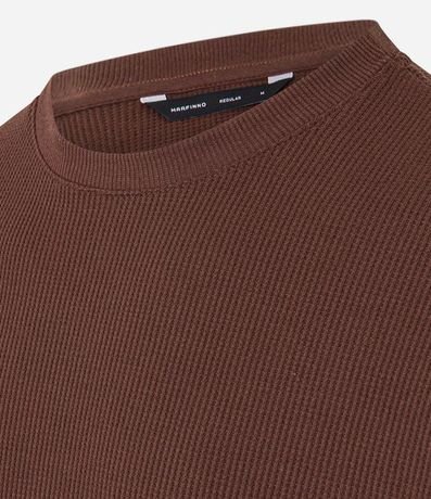 Remera Regular en Algodón con Textura Waffle 6