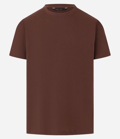 Remera Regular en Algodón con Textura Waffle 7