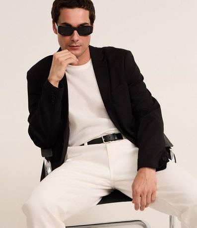 Remera Regular en Algodón con Textura Waffle 3