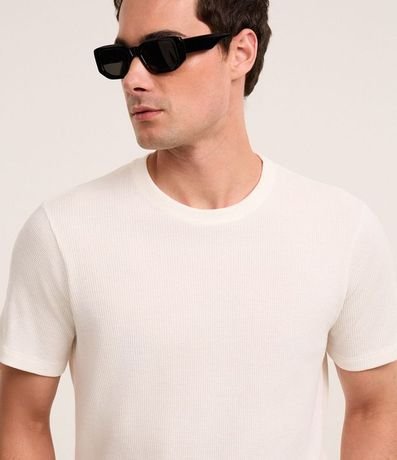Remera Regular en Algodón con Textura Waffle 6