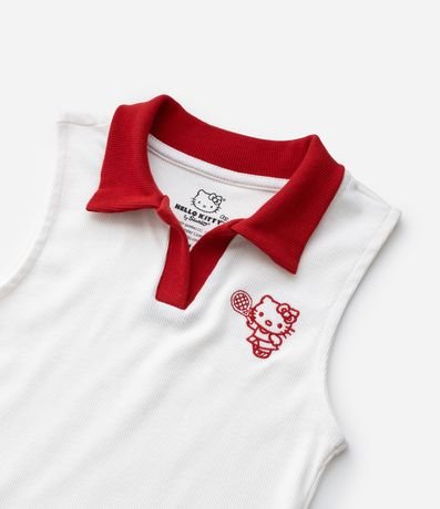Musculosa Infantil en Rib con Cuello Polo Hello Kitty  - Talle 1 a 14 años 4