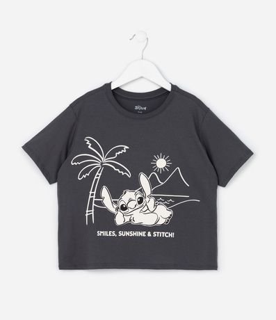 Remera Comfort Infantil Stitch Playero  - Talle 5 a 14 años