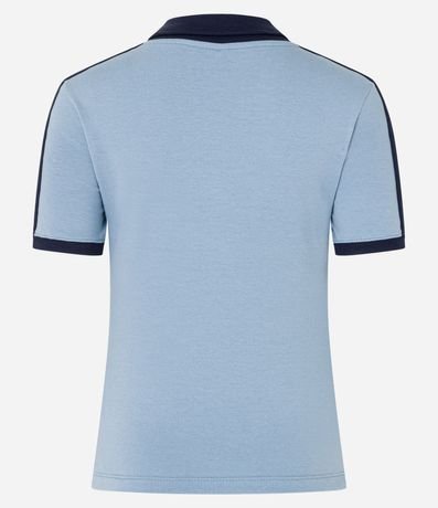 Blusa Polo en Algodón con Cuello Contrastante y Bordado Seattle 6