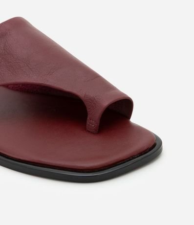 Sandalia Plana Mule en Cuero con Parte Superior Ancha 3