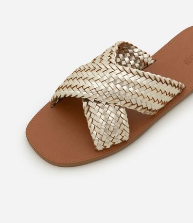 Sandalia Plana con Tiras Cruzadas Efecto Tressê 3