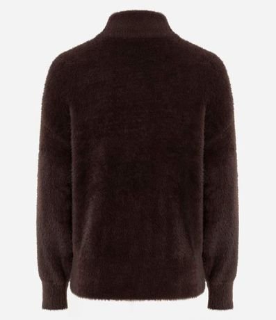 Suéter en Poliamida Afelpada con Cuello Alto 3