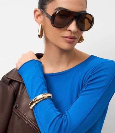 Suéter en Punto con Manga larga y Nervuritas Verticales 3