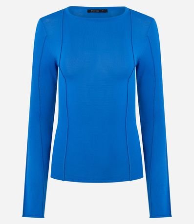 Suéter en Punto con Manga larga y Nervuritas Verticales 5