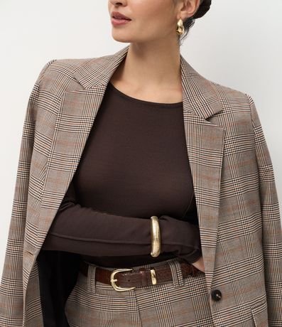 Suéter en Punto con Manga larga y Nervuritas Verticales 4