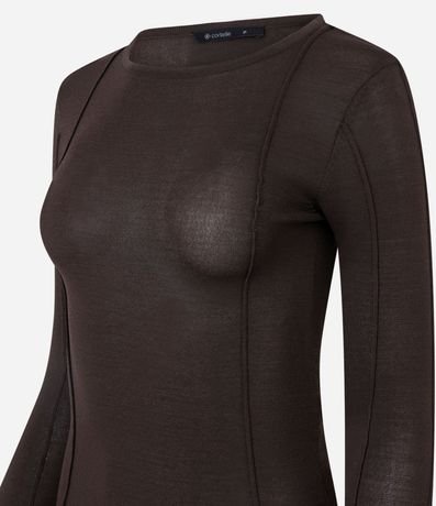 Suéter en Punto con Manga larga y Nervuritas Verticales 6