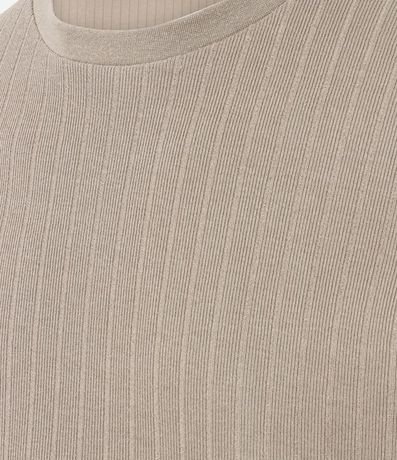 Remera Slim en Algodón con Textura Acanalada 3