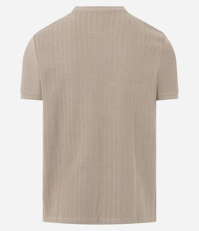 Remera Slim en Algodón con Textura Acanalada 4