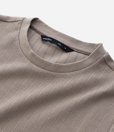 Remera Slim en Algodón con Textura Acanalada 5