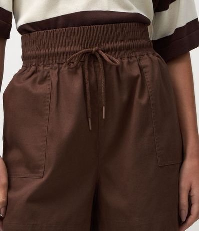 Short Runner en Sarga con Elástico y Lazo 4