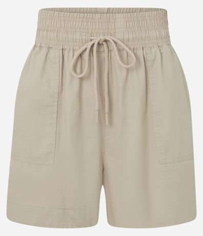 Short Runner en Sarga con Elástico y Lazo 5