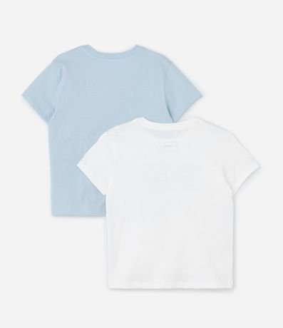 Kit 02 Blusas Infantiles en Algodón con Estampa Lettering 1996 - Talle 5 a 14 años 2