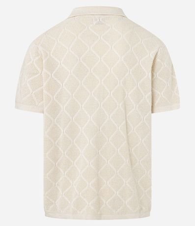 Camisa Comfort en Algodón con Efecto Punto y Bordado en Flores 3