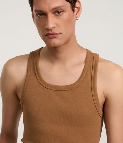 Musculosa Regular Básica en Rib de Algodón 5