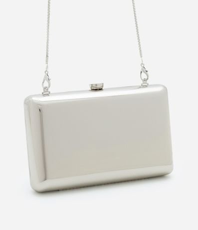 Cartera Clutch Pequeña Metalizada con Asas de Cadena