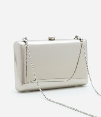 Cartera Clutch Pequeña Metalizada con Asas de Cadena 3