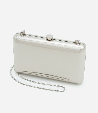 Cartera Clutch Pequeña Metalizada con Asas de Cadena 4