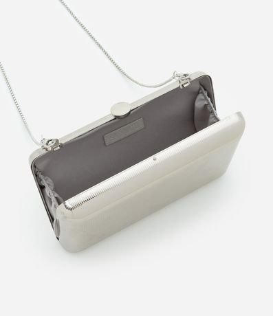 Cartera Clutch Pequeña Metalizada con Asas de Cadena 5