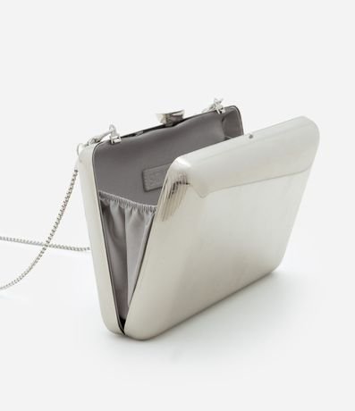 Cartera Clutch Pequeña Metalizada con Asas de Cadena 6