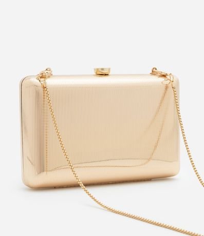 Cartera Clutch Pequeña Metalizada con Asas de Cadena 3