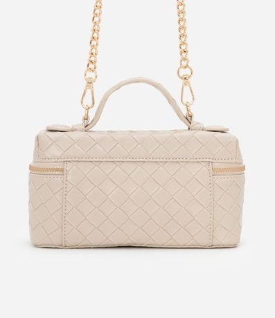 Cartera Baú Pequeña con Correa de Mano y Textura Tressê 4