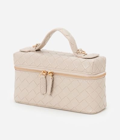 Cartera Baú Pequeña con Correa de Mano y Textura Tressê 5